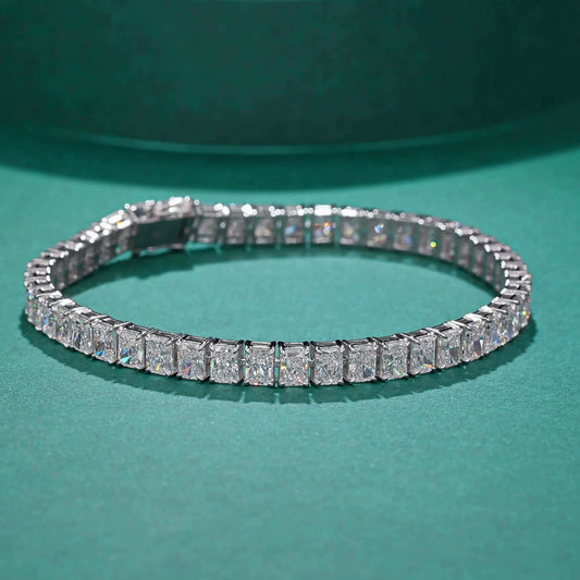 Radiant Diamond 14k Gold Tennis Bracelet/Chain