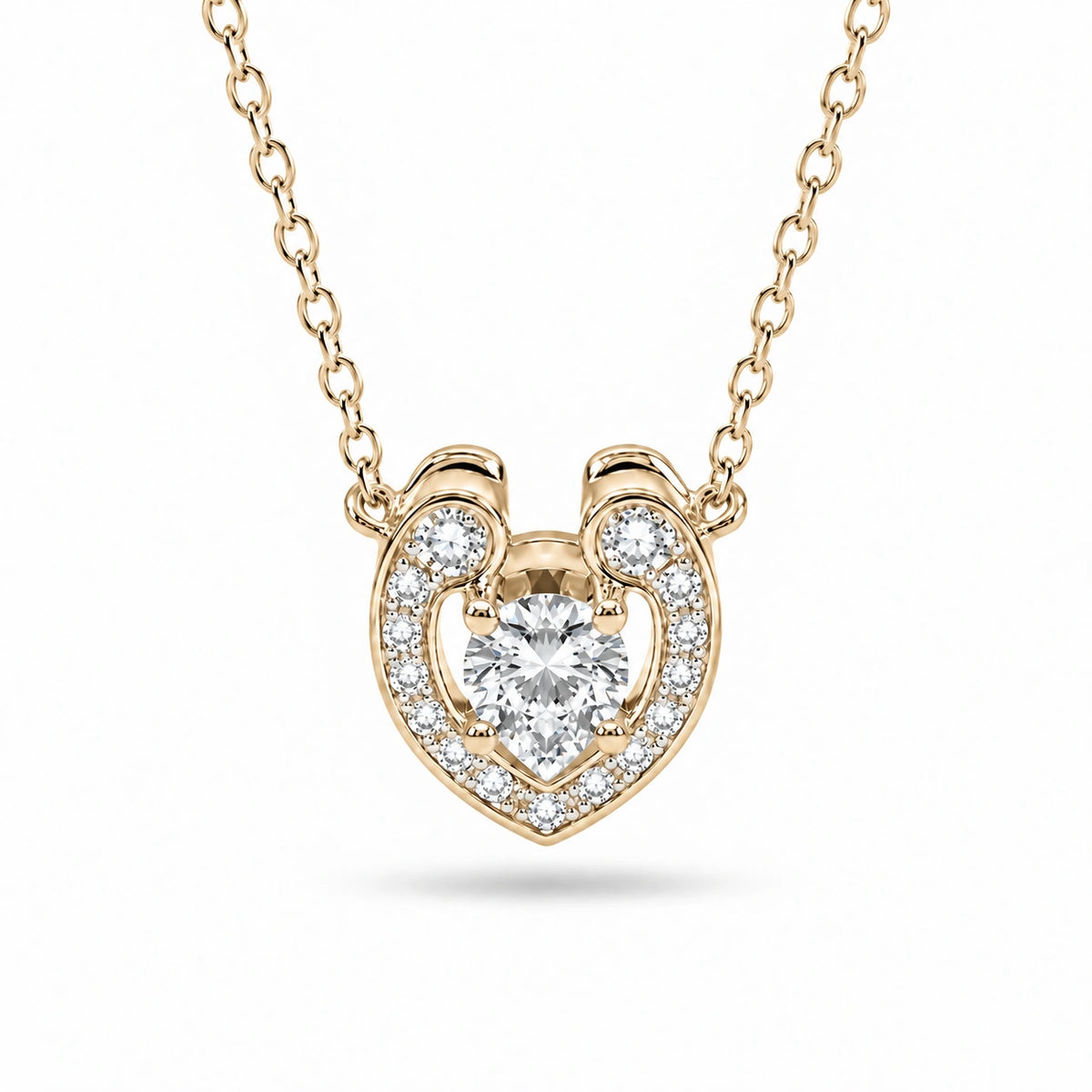 Open Heart Lab Diamond Pendant — 0.40ctw