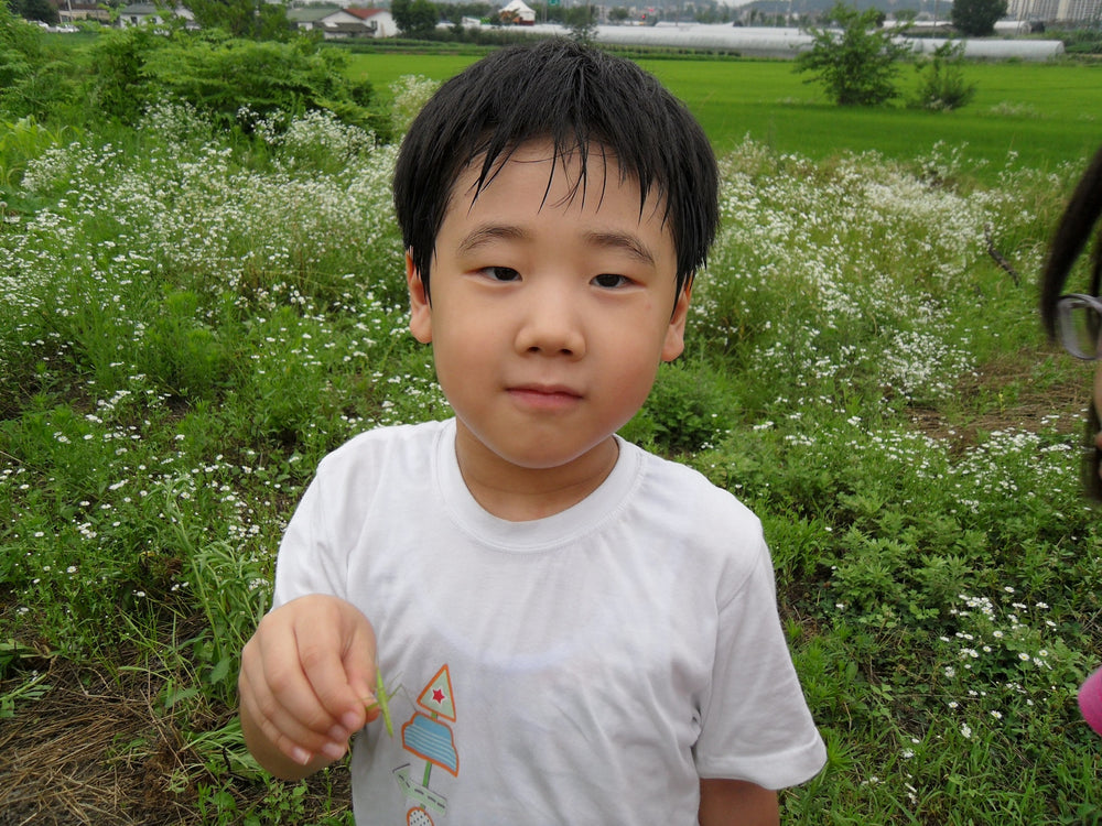His grandson, in the garden
