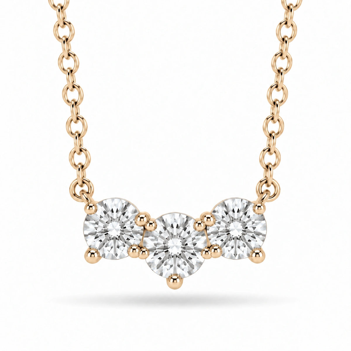 Three-Stone Lab Diamond Pendant — 0.75ctw