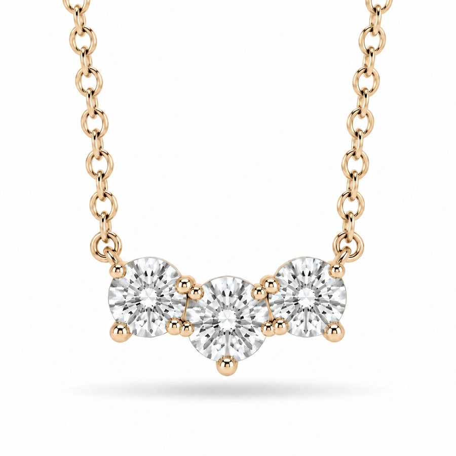 Three-Stone Lab Diamond Pendant — 0.75ctw