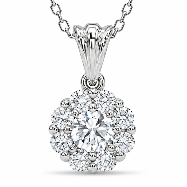 Daisy Lab Diamond Pendant close-up detail, product visualization