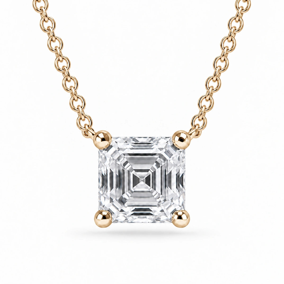 Asscher-Cut Lab Diamond Pendant — 1.00ct
