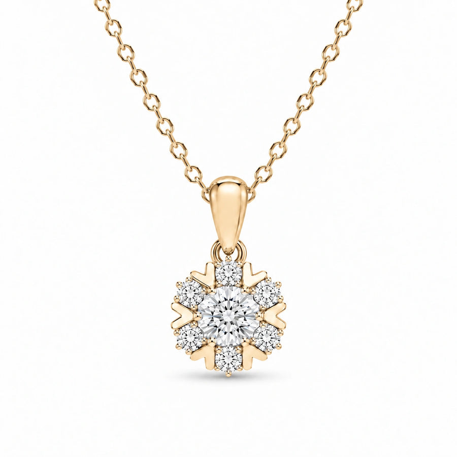 Snowflake Lab Diamond Pendant — 0.80ctw
