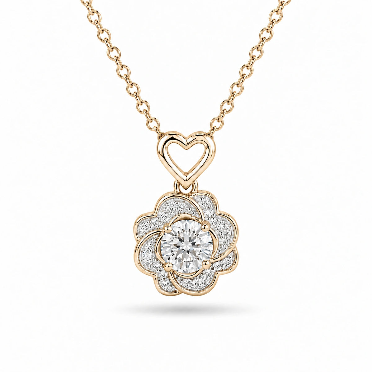 Rose Lab Diamond Pendant — 0.50ct