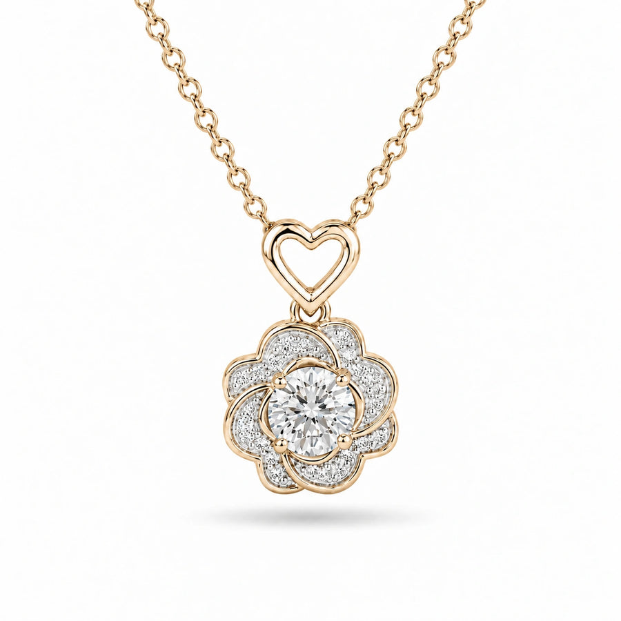 Rose Lab Diamond Pendant — 0.50ct