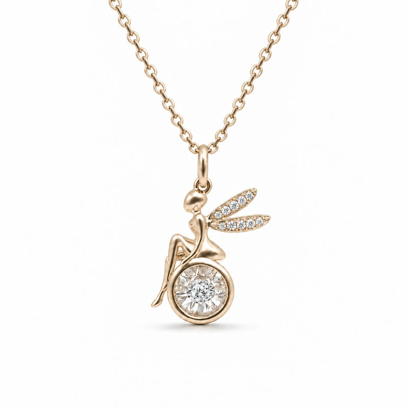 Fairy Pendant with Dancing Lab Diamond