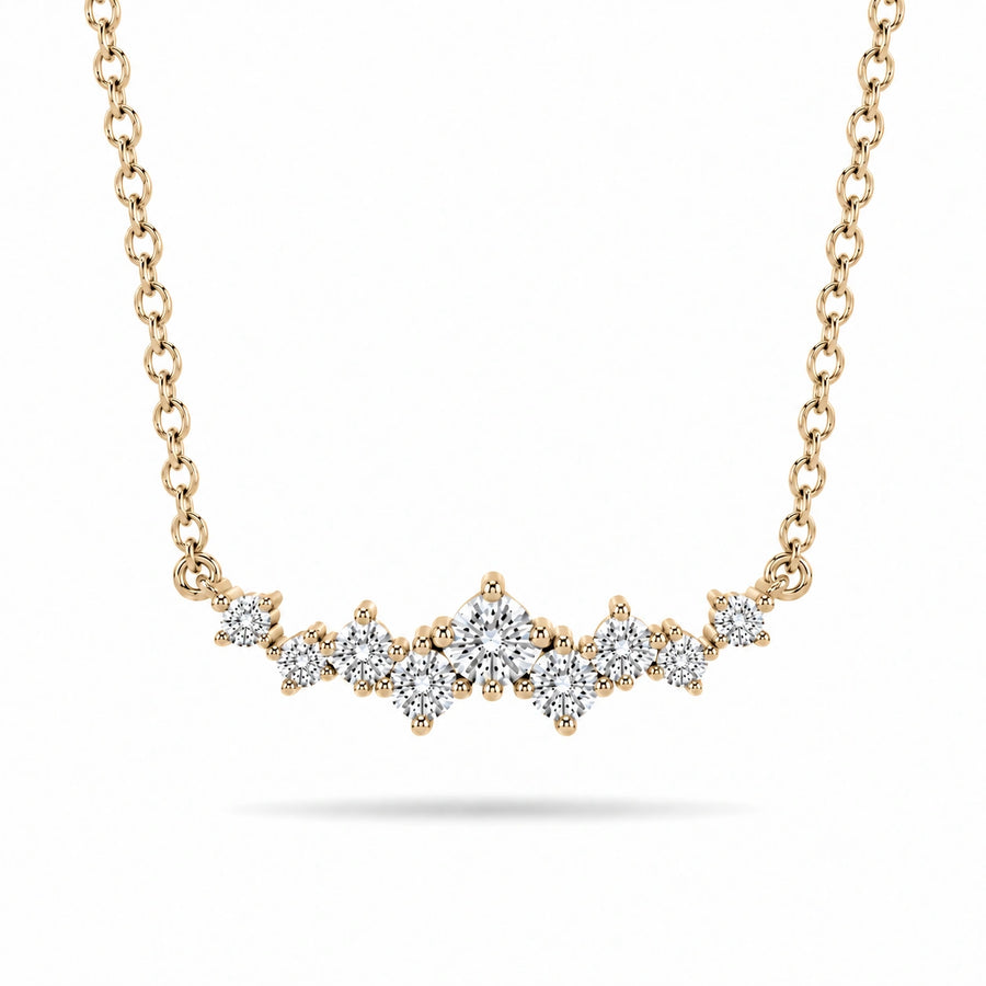 Curved Cluster Lab Diamond Pendant — 0.47ctw