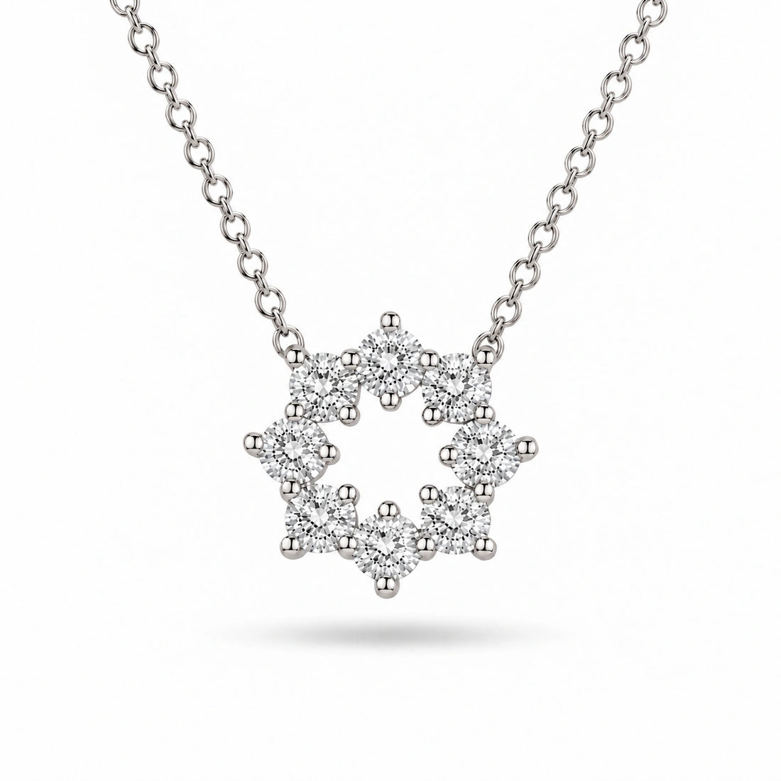 Sunburst Lab Diamond Pendant in Platinum 950