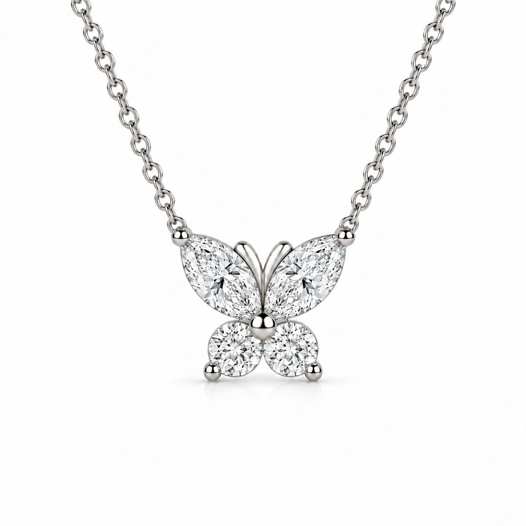 The Jardin Butterfly Pendant in Platinum 950, product visualization