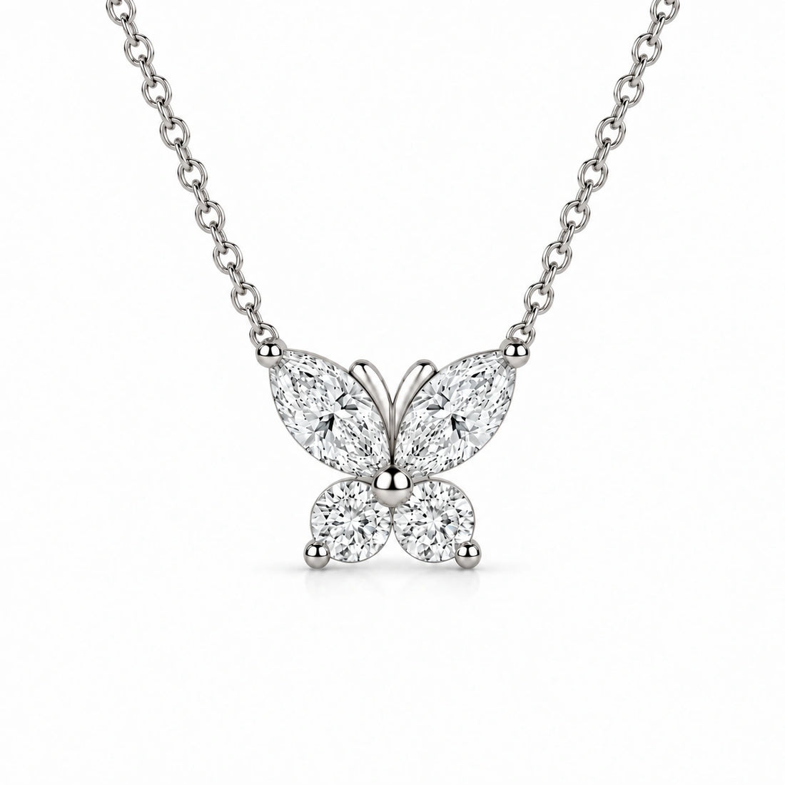 The Jardin Butterfly Pendant in Platinum 950