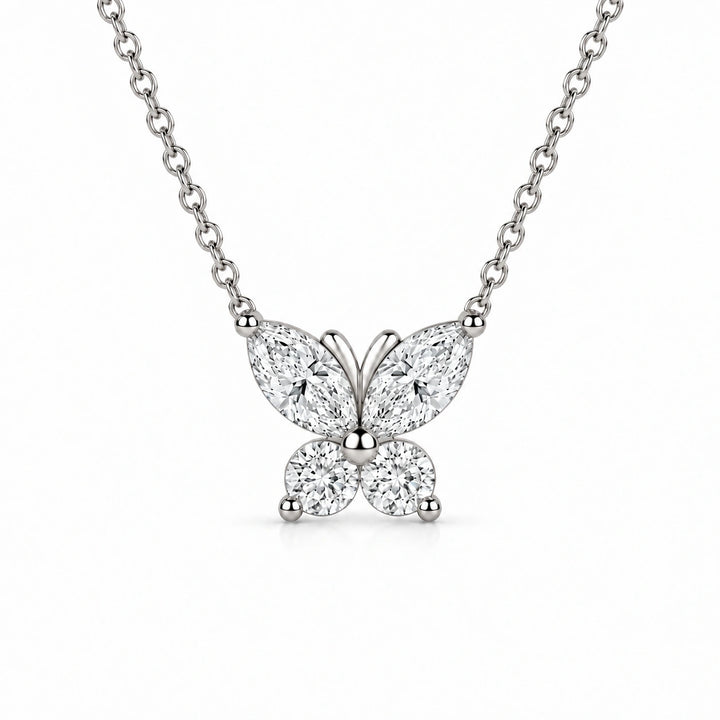 The Jardin Butterfly Pendant in Platinum 950, product visualization