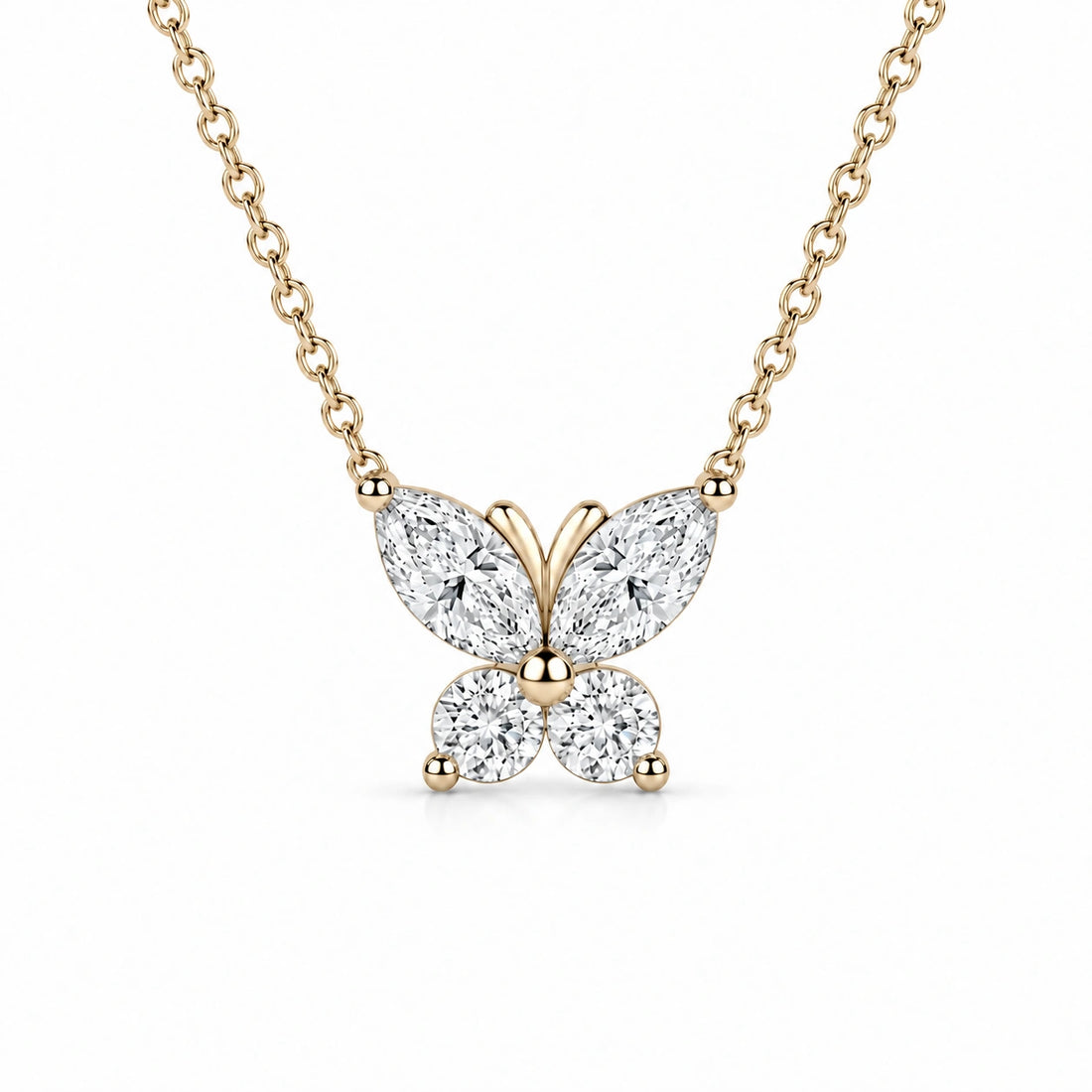 The Jardin Butterfly Pendant in 14K Yellow Gold