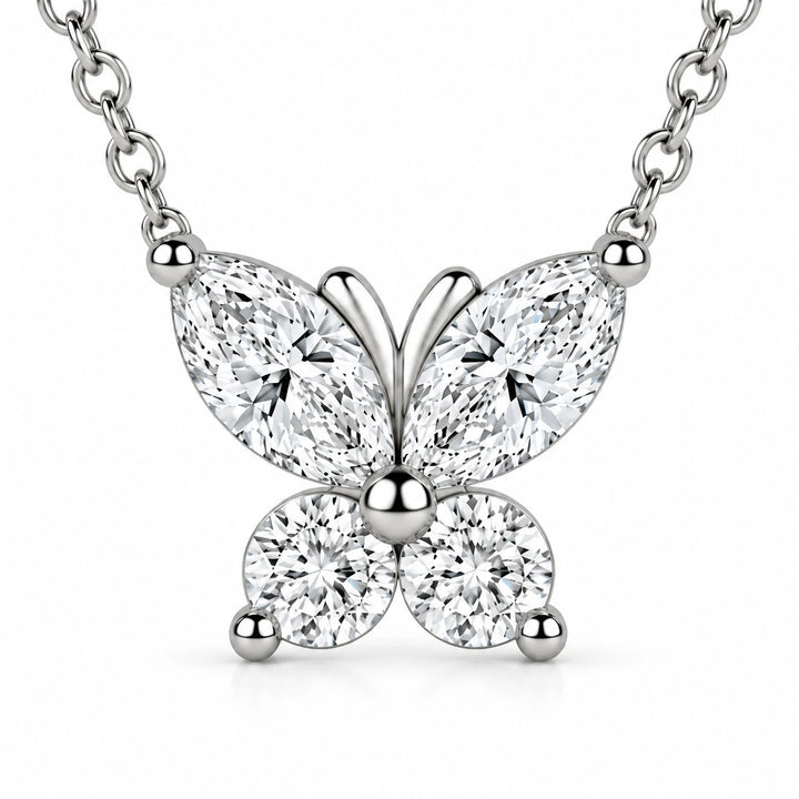 The Jardin Butterfly Pendant close-up detail, product visualization