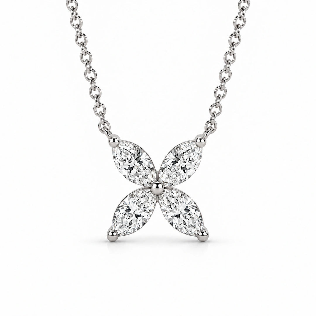 The Jardin Blossom Pendant in Platinum 950, product visualization