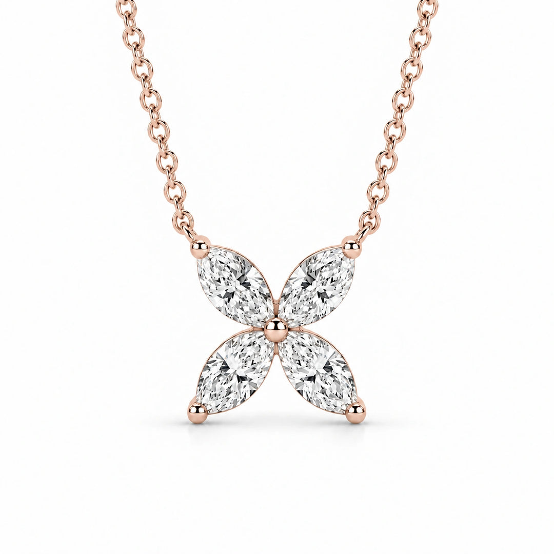 The Jardin Blossom Pendant in 14K Rose Gold, product visualization