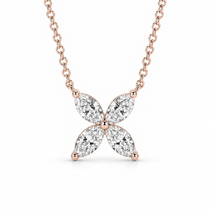 The Jardin Blossom Pendant in 14K Rose Gold, product visualization