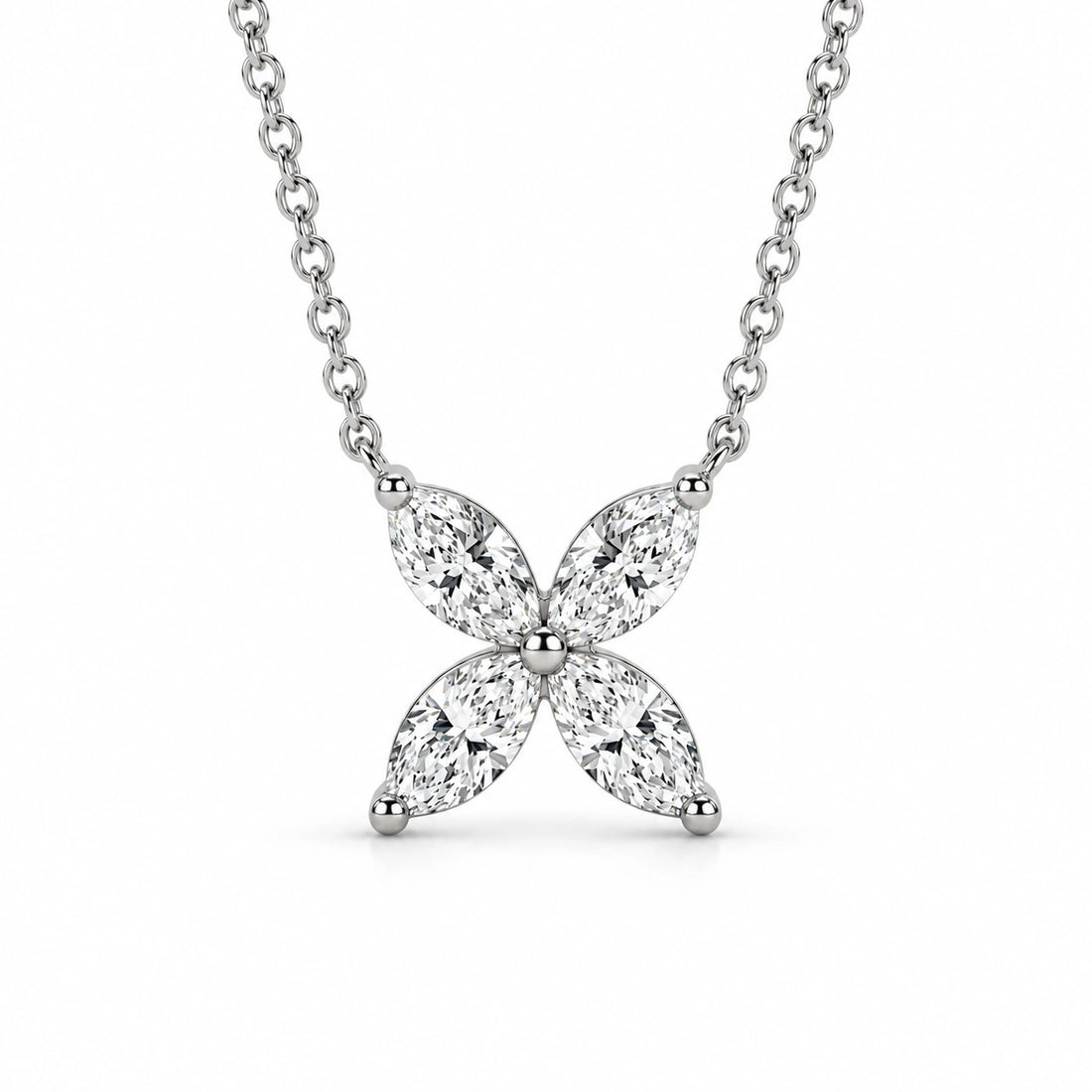 The Jardin Blossom Pendant in 14K White Gold