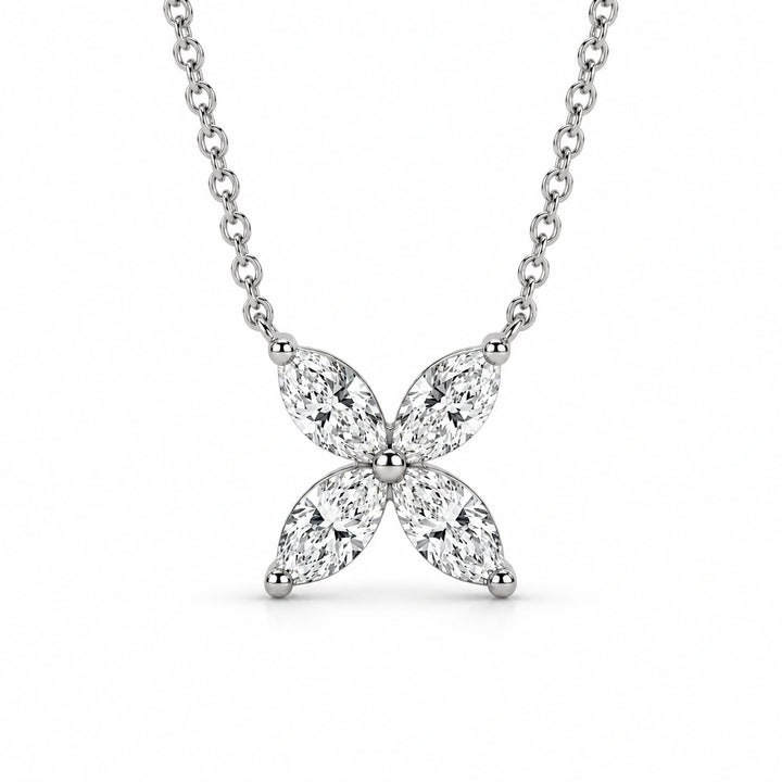 The Jardin Blossom Pendant in 14K White Gold, product visualization