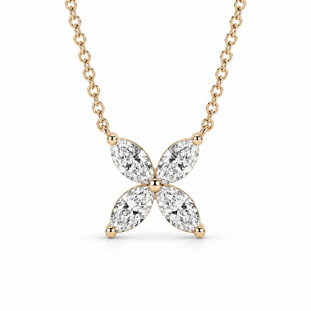 The Jardin Blossom Pendant in 14K Yellow Gold, product visualization