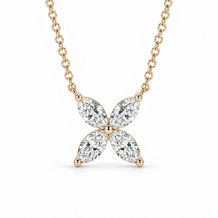 The Jardin Blossom Pendant in 14K Yellow Gold, product visualization