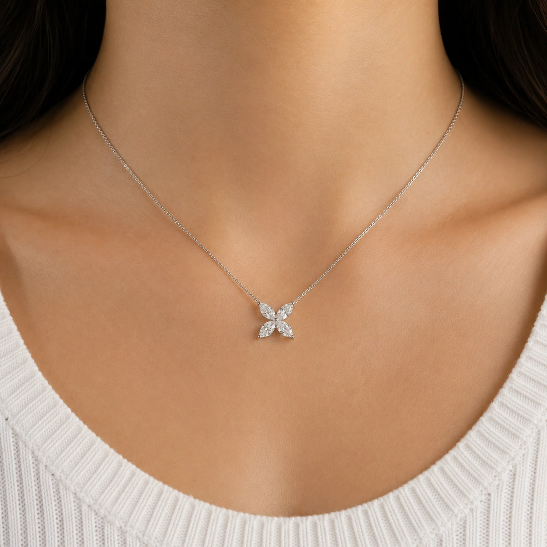 The Jardin Blossom Pendant worn on model