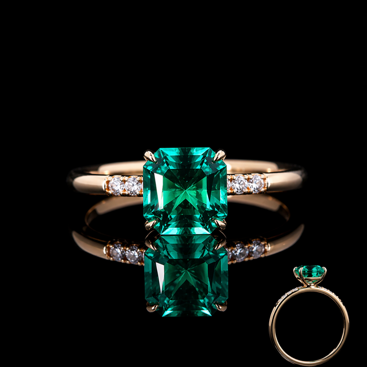 The Calibre — Emerald Accent Ring
