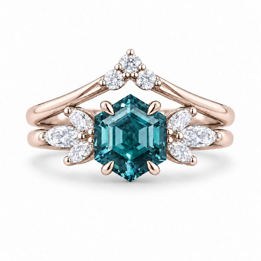 The Astra — Hexagon Alexandrite Ring