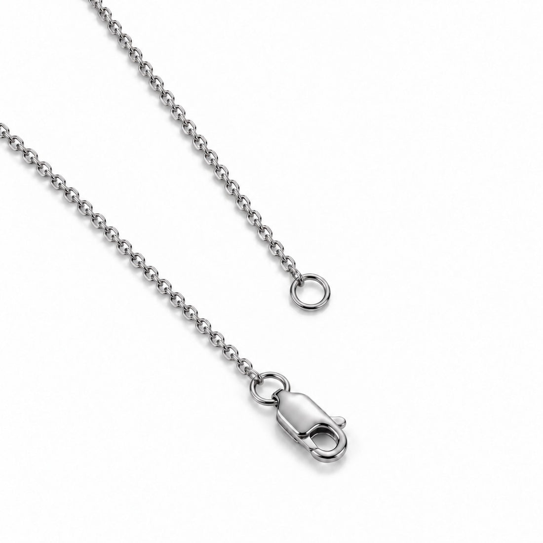 Emerald-Cut Lab Alexandrite Pendant — 3.00ct in platinum, clasp detail