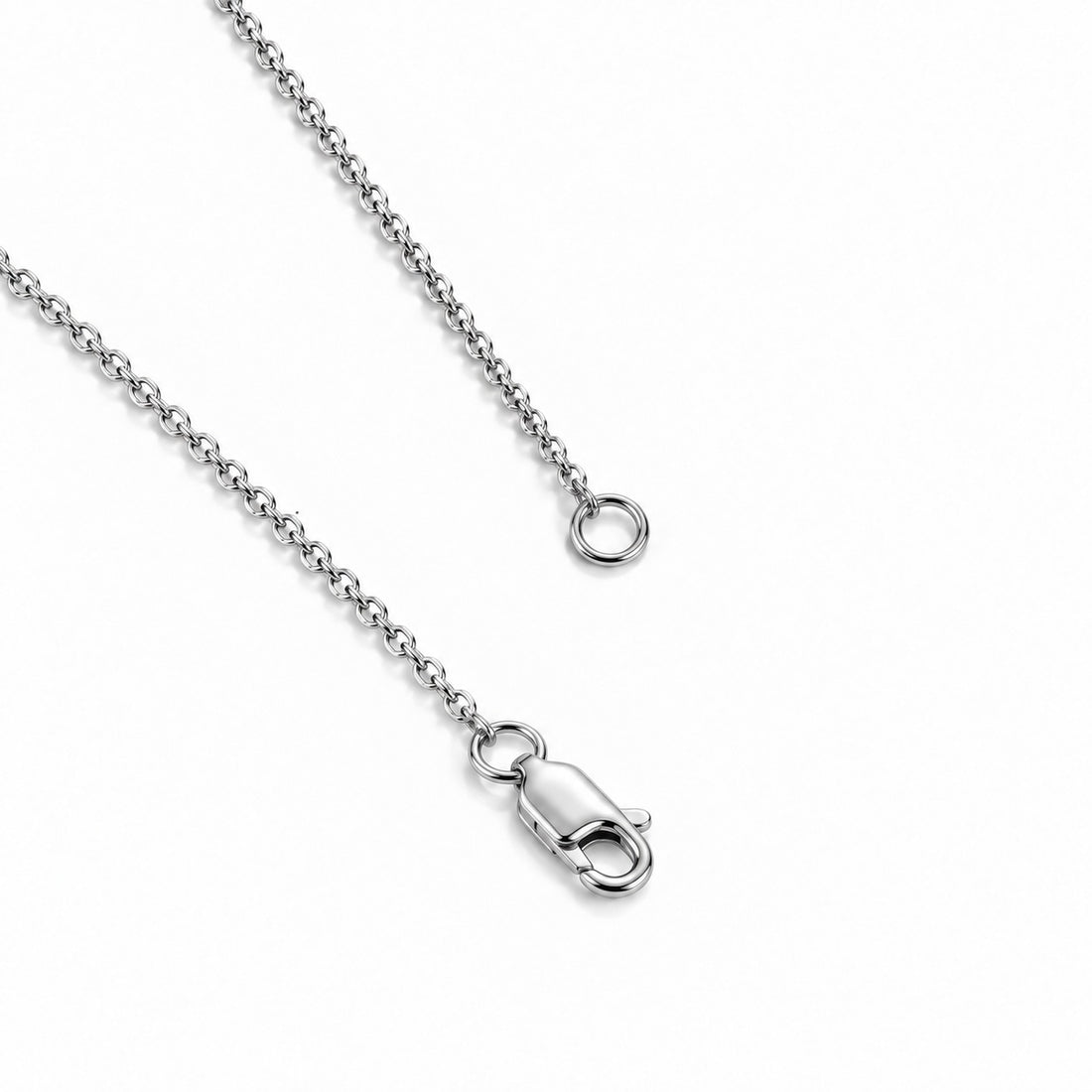 Cat Lab Alexandrite Pendant — 1.75ctw in 14K white gold, clasp detail