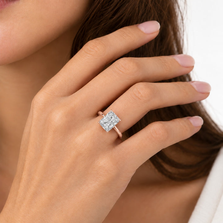 The Adriana in 14K rose gold, on the hand