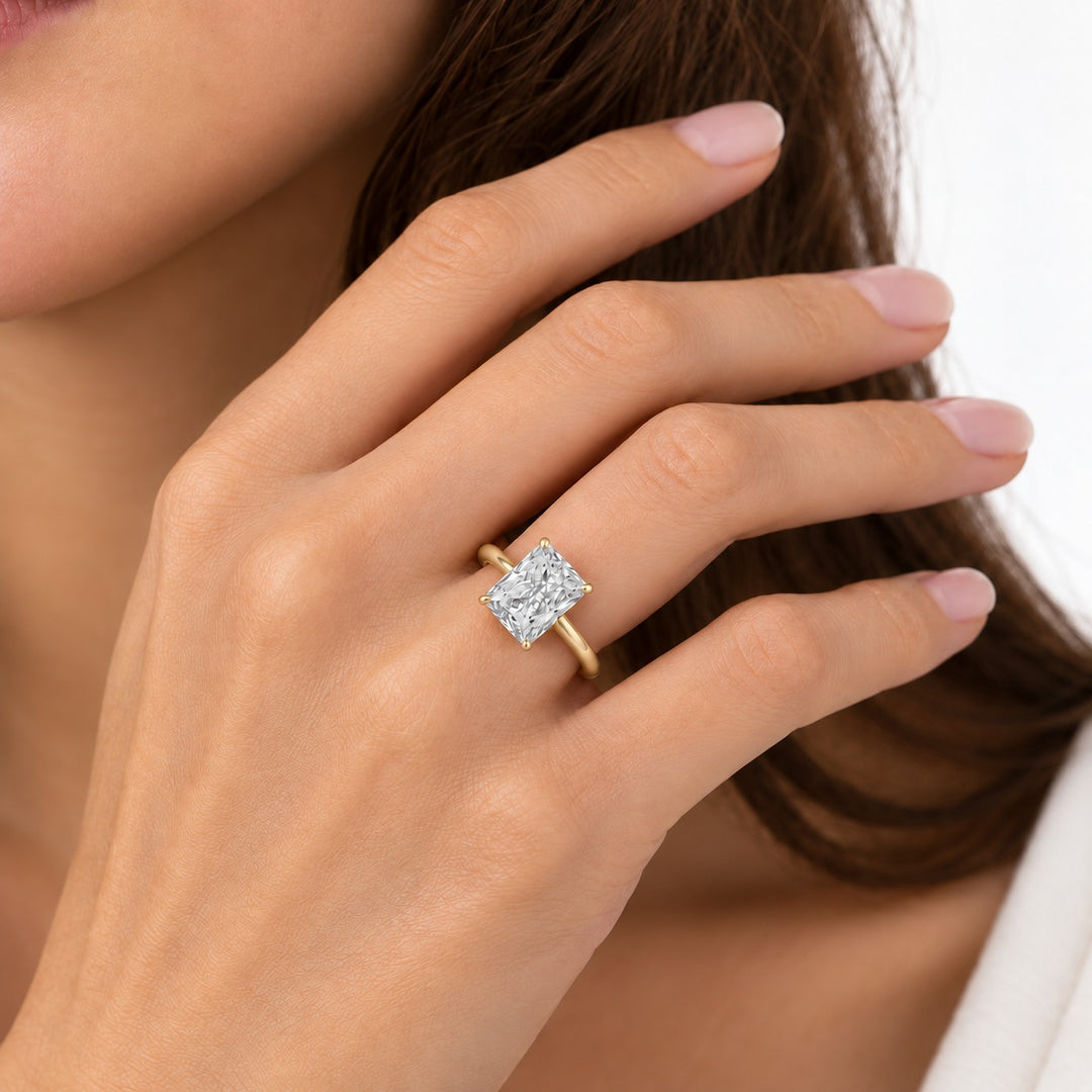 The Adriana in 14K yellow gold, on the hand