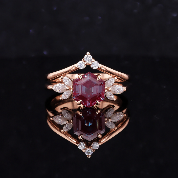 The Astra — Hexagon Alexandrite Ring