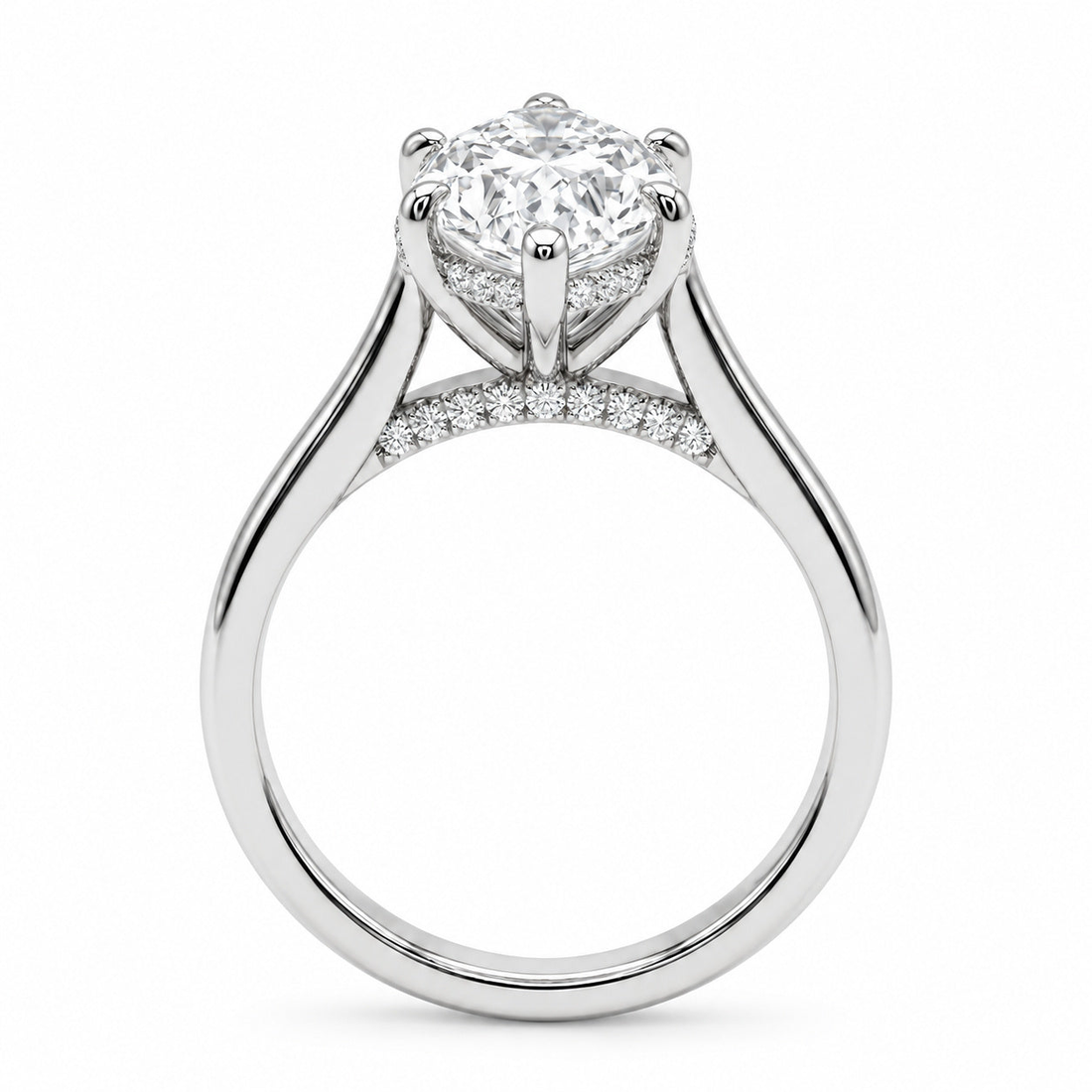 The Aurora marquise lab diamond engagement ring, view 10