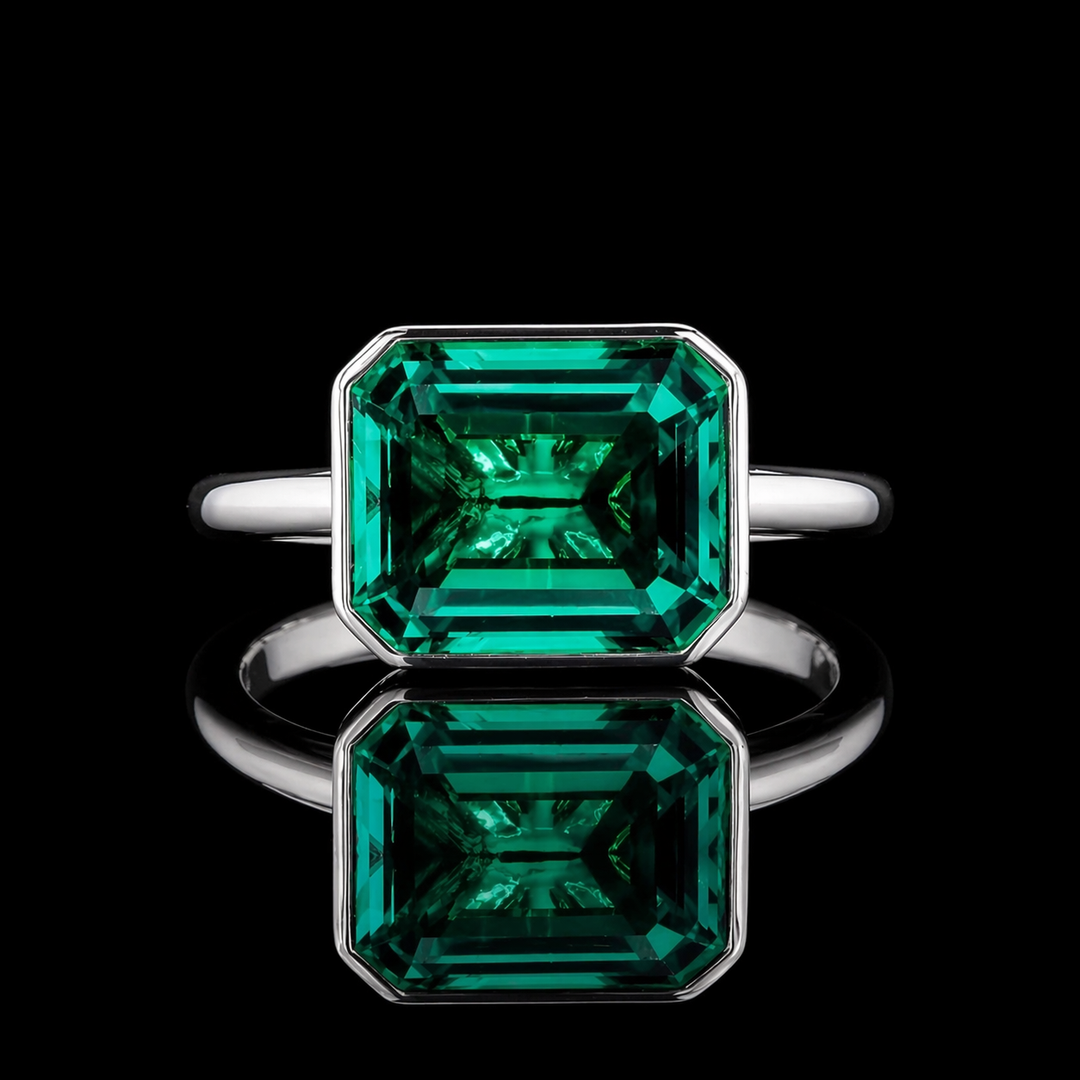 The Axis — East–West Emerald Ring