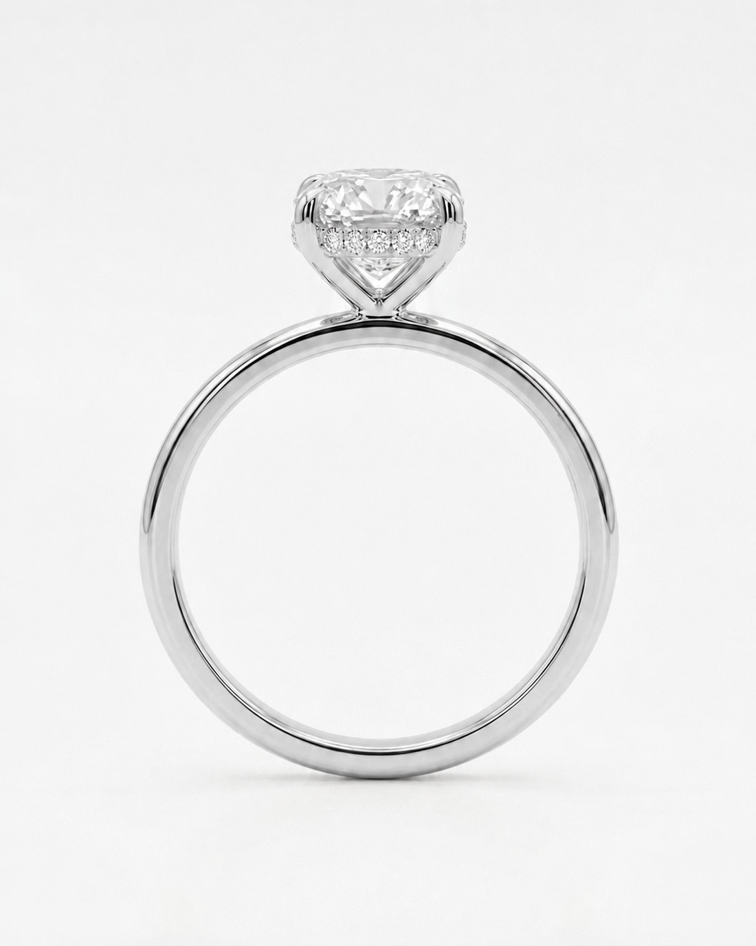 The Liora oval lab diamond engagement ring, view 9