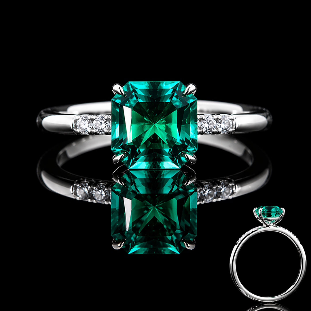 The Calibre — Emerald Accent Ring