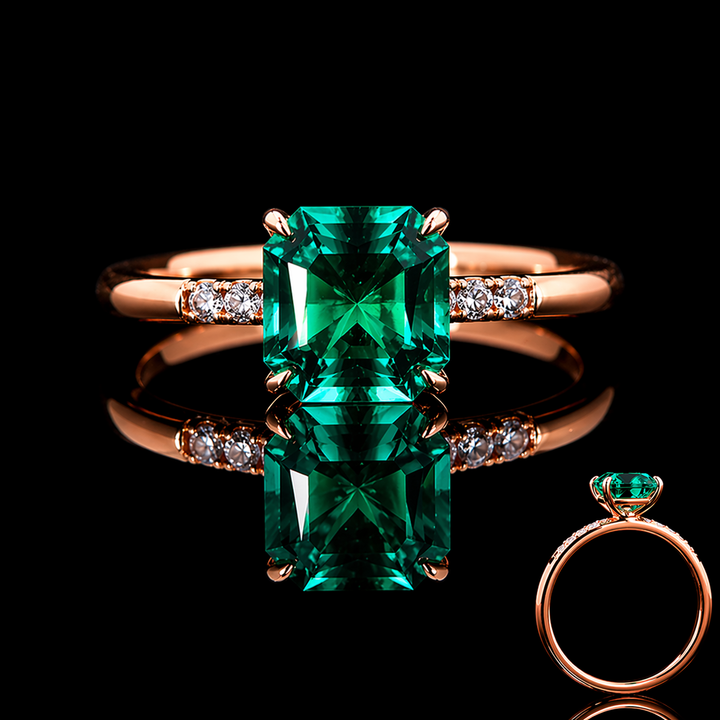 The Calibre — Emerald Accent Ring