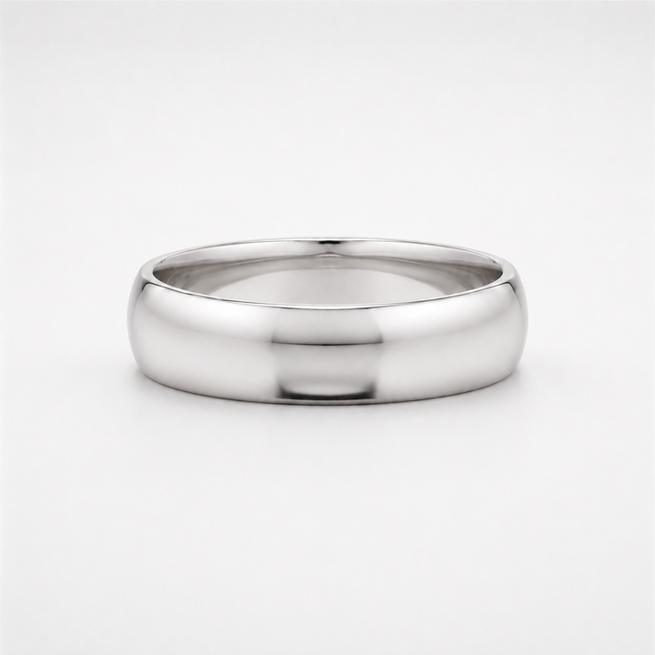 Custom Birthstone Inlay Band Ring – 5mm High Polish