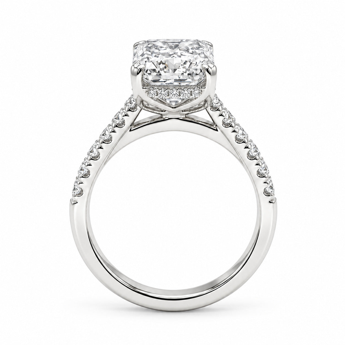The Citadel radiant lab diamond engagement ring, view 2