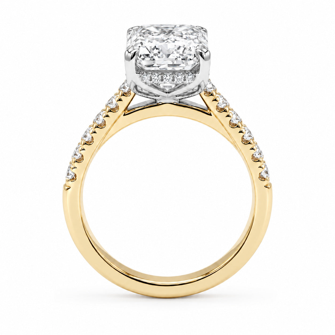 The Citadel radiant lab diamond engagement ring, view 12