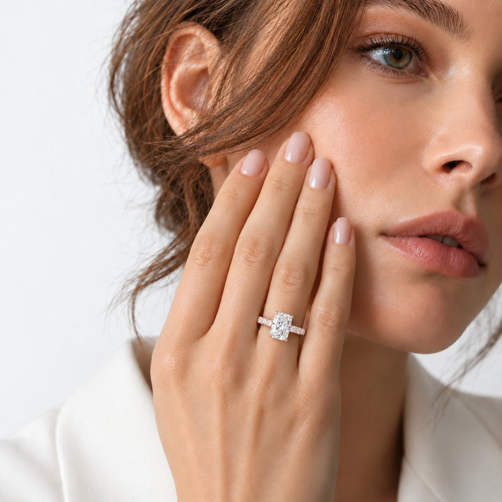 The Citadel in 14K rose gold, on the hand
