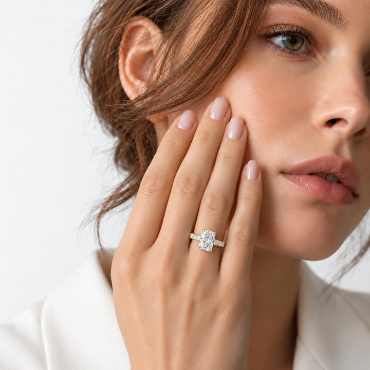 The Citadel in 14K yellow gold, on the hand