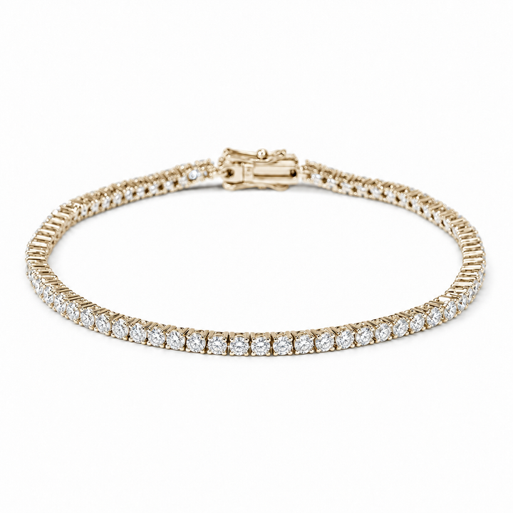 Classic Round Lab Diamond Tennis Bracelet in 14K Yellow Gold