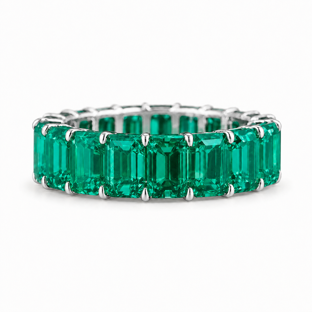 Colombian Emerald Eternity Band (6mm, 8.8ctw)