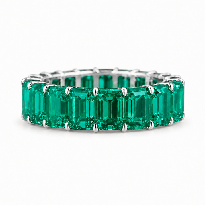 Colombian Emerald Eternity Band (6mm, 8.8ctw)