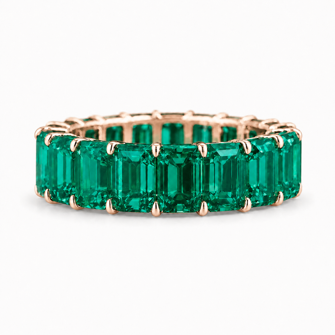 Colombian Emerald Eternity Band (6mm, 8.8ctw)