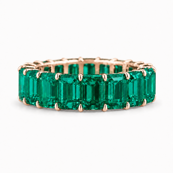 Colombian Emerald Eternity Band (6mm, 8.8ctw)