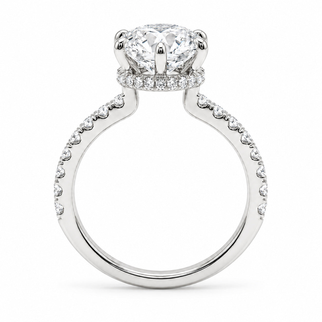 The Crown round lab diamond engagement ring, view 2