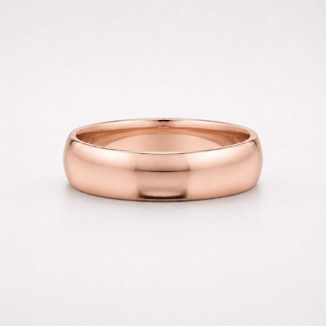 Custom birthstone inlay band, 5mm high polish, view 10
